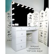 Зеркало гримёрное «VIP-12 Luxe Aqua» с 2 розетками