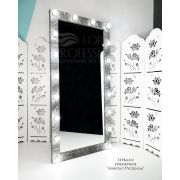 Зеркало гримёрное «Манта-1» 1950х950х60 Рускеала (18 ламп)