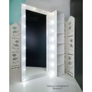 Зеркало гримёрное «Манта-3» без колес, полки с одной стороны