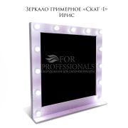 Зеркало гримёрное «Скат-1» 1040х1040х320 Ирис (13 ламп)