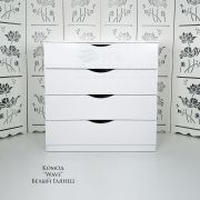 Комод «Большой Wave-4» Белый Глянец