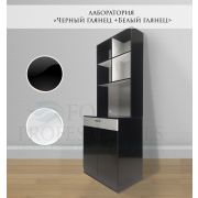 Шкаф Лаборатория «2150х800х500 Чёрный Глянец+ Белый Глянец»