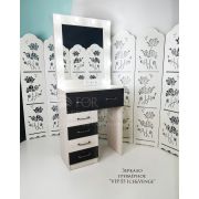 Зеркало гримёрное «VIP-55 Каньон ледяной + Венге»