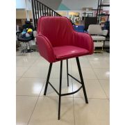 Стул барный «Makoma Maxi» Экокожа малиновый на металлических ножках