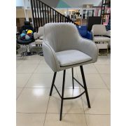 Стул барный «Makoma Maxi» велюр серый на металличских ножках