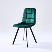 Стул клиента «Torry» изумруд велюр квадраты на металлических ножках