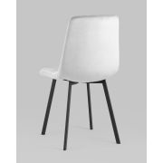 Стул клиента «Torry» светло-серый велюр квадраты на металлических ножках