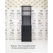 Шкаф «Ind Лаборатория» Чёрный Матовый + Вулканический Серый