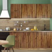 Кухня «Kantri» 2000х600х858 Дуб Вотан + Дуб крафт табачный