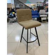 Стул барный «Квадро - 2» ткань светло-коричневая на металлических барных ножка