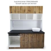 Лаборатория «Ind» 1700х2100х600 Белый шёлк + Дуб Вотан