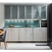 Кухня «Glass» Сосна Винтерберг+Металл