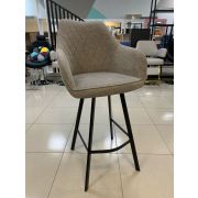 Стул «Макома Luxe» велюр светло-серый на металлических ножках