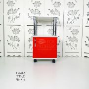 Тележка косметологическая «ТП-Д» 750*400*400 Белый глянец + Чили
