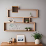 Полка декоративная «Klimt» 1610Х650Х180 Выбеленное дерево