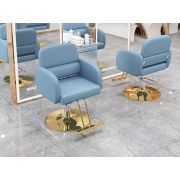 Кресло парикмахерское «Терра» голубое