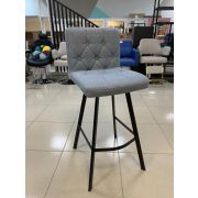 Стул барный Бутон ткань голубой на металлических ножках