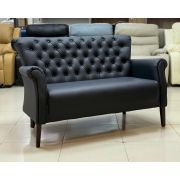 Диван «Royal» чёрный экокожа матовый