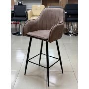Стул барный «Makoma Maxi» велюр коричневый на металлических ножках