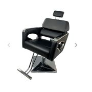 Барбер-кресло «Чарли» чёрное на барбер штоке cromium