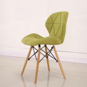 Стул клиента «Shell» ткань салатовый на деревянных ножках
