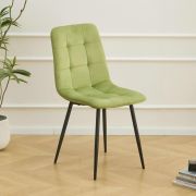 Стул клиента «Torry» салатовый велюр квадраты на металлических ножках