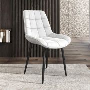 Стул клиента «Stitch в клетку» велюр светло-серый на конусных ножках