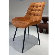 Стул клиента «Stitch в клетку» велюр терракотовый на конусных ножках