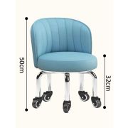 Стул мастера педикюра «Little» экокожа голубой