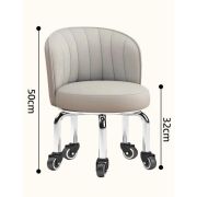 Стул мастера педикюра «Little» экокожа светло-серый