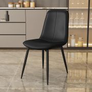 Стул клиента «Ронда» экокожа черный на конусных ножках