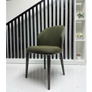 Стул кухонный «Alton» рогожка, зелёный на конусных ножках