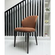 Стул кухонный «Alton» рогожка, терракотовый на конусных ножках