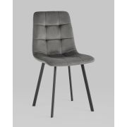 Стул клиента «Torry» серый велюр квадраты на плоских ножках
