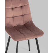 Стул клиента «Torry» пыльно-розовый велюр квадраты на плоских ножках