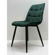 Стул кухонный «Stitch New в клетку» велюр тёмно-зелёный на конусных ножках