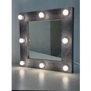 Зеркало гримёрное «Скат-600» Магма 600х600х60 (8 ламп)