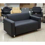 Диван офисный «Рондо» экокожа чёрный