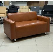 Диван офисный «Рондо» экокожа терракотовый Малеро