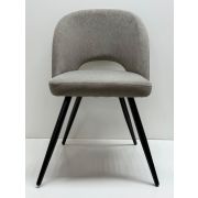 Стул кухонный «Дон» ткань тёмно-серый на чёрных металлических ножках