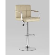 Стул барный «Квадро - 2» экокожа бежевый на барном диске