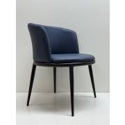 Стул кухонный «Барселона» экокожа синий на металлических ножках