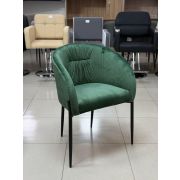 Стул кухонный «Лион» велюр тёмно-зелёный на металлических ножках