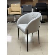 Стул кухонный «Лион» велюр светло-серый на металлических ножках