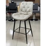 Стул барный «Arona» бежевый велюр на барных металлических ножках