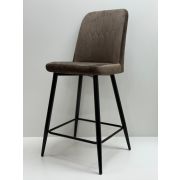 Стул барный «Modena» велюр коричневый на металлических ножках