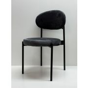 Стул кухонный «Бордо» велюр тёмно-серый на металлическом каркасе