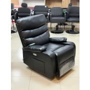 Кресло реклайнер «Sofa» на моторе экокожа Черное,с массажем, с режимом качания,с поворотом на 360 гр
