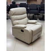 Кресло реклайнер «Sofa» механический, с режимом качания,с поворотом на 360 гр. Светло-бежевое