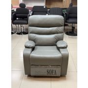 Кресло реклайнер «Sofa» на моторе экокожа Серое